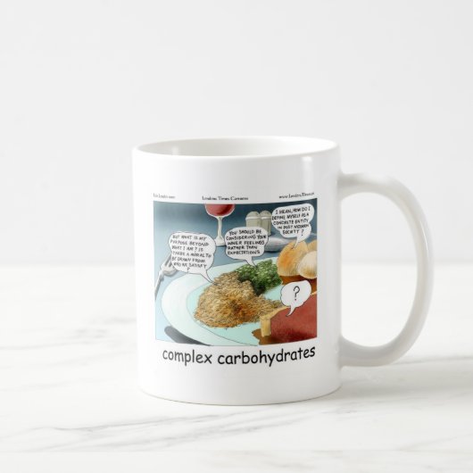 Te Complexe Koolhydraten Grappige Cadeaus & T-shir Koffiemok (Rechts)