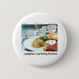 Te Complexe Koolhydraten Grappige Cadeaus & T-shir Ronde Button 5,7 Cm