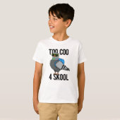 Te Coo 4 Skool Funny Cool Pigeon Pun T-shirt (Voorkant volledig)