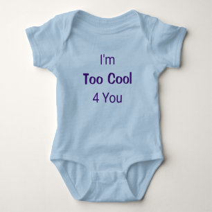 Te cool 4 je grappige Blue Baby Newborn Romper