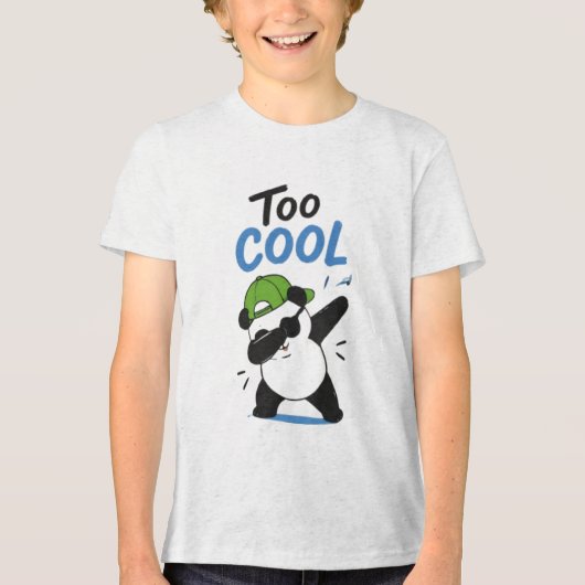 Te Cool Dabbing Panda Boys T-Shirt Grappige Panda (Voorkant)