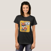 Te Cool For School trendy skateboarden Vos T-shirt (Voorkant volledig)
