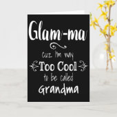 Te Cool Glam-ma Speciale Oma Kaart (Gele Bloem)