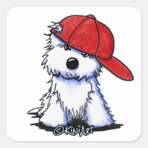 Te cool KiniArt Westie Vierkante Sticker