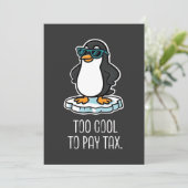 Te Cool om belasting te betalen verzet zich tegen  Feestdagenkaart (Staand voorkant)