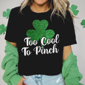 Te cool om glitter Shamrock St Patricks Day te pak T-shirt