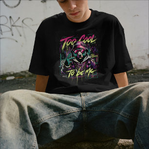 Te Cool om Mij Te Zijn – Neon Graffiti Streetwear T-shirt