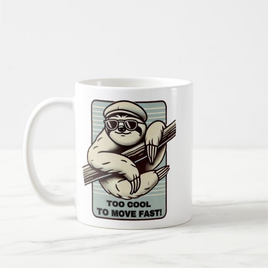 Te cool om snel te gaan! Retro Sloth Koffiemok (Links)