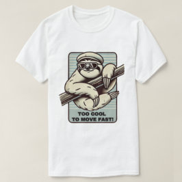 Te cool om snel te gaan! Retro Sloth T-shirt