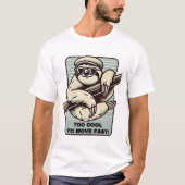 Te cool om snel te gaan! Retro Sloth T-shirt (Voorkant)