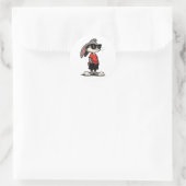 Te Cool om te Hoppen Ronde Sticker (Tas)