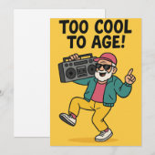 Te cool om te verouderen feestdagenkaart (Voorkant / Achterkant)