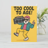 Te cool om te verouderen feestdagenkaart (Staand voorkant)