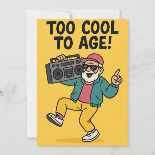 Te cool om te verouderen feestdagenkaart