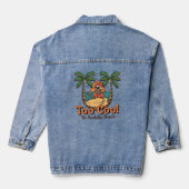 Te cool om terug te peddelen denim jacket (Achterkant)