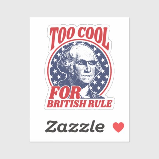 Te cool voor Britse regel Sticker (Vel)