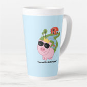 Te cool voor de barnypig-quote - gigantische koffi latte mok (Rechterhoek)