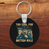Te cool voor de Britse overheersing George-Washing Sleutelhanger (Voorkant)