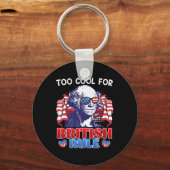 Te cool voor de Britse overheersing George Washing Sleutelhanger (Voorkant)