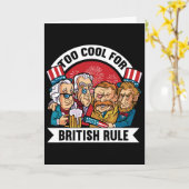 Te cool voor de Britse regel - George Washington 4 Kaart (Gele Bloem)