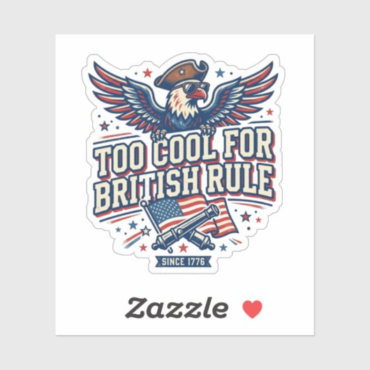 Te cool voor de Britse regels Leuke patriottische  Sticker (Vel)