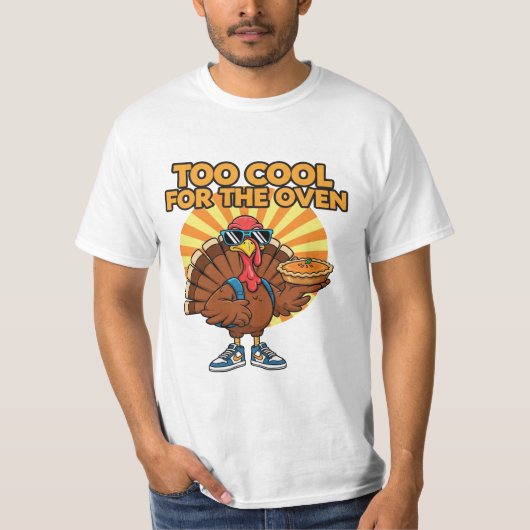 Te Cool voor de kalkoen Kerstmis T-shirt  (Voorkant)