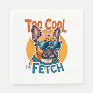 Te Cool voor Fetch Franse Bulldog Vintage Zonnebri Servet