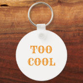Te cool voor regels Cartoon Animal Button Sleutelhanger (Achterkant)