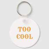 Te cool voor regels Cartoon Animal Button Sleutelhanger (Achterkant)