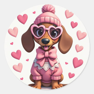 Te cool voor Ruff Times: stijlvolle teckel Sticker