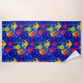 Te Cool voor School Fish Beach Handdoek (Voorkant)