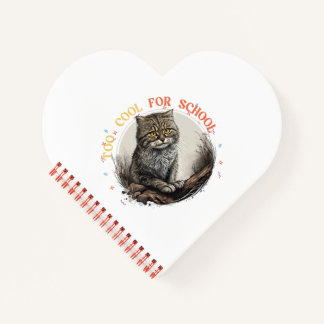 Te cool voor school | Funny Spiral Notitieboek