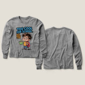 Te cool voor school, grappig terug naar school (Voorkant /achterkant)
