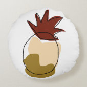 Te cool voor school rond kussen met ananas (Achterkant)