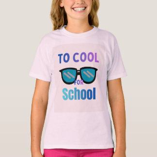Te Cool voor School T-shirt grappig shirt