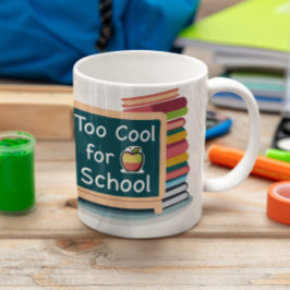 Te cool voor school Terug naar school student Koffiemok
