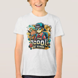 Te cool voor school Tri-Blend shirt