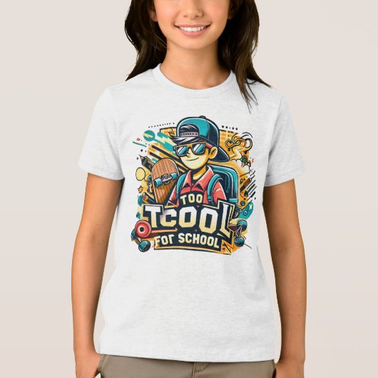 Te cool voor school Tri-Blend shirt (Voorkant)