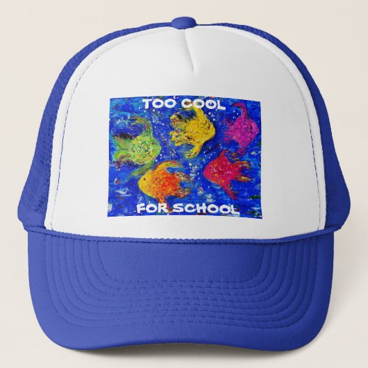 TE COOL VOOR SCHOOL TRUCKER HOED TRUCKER PET (Voorkant)