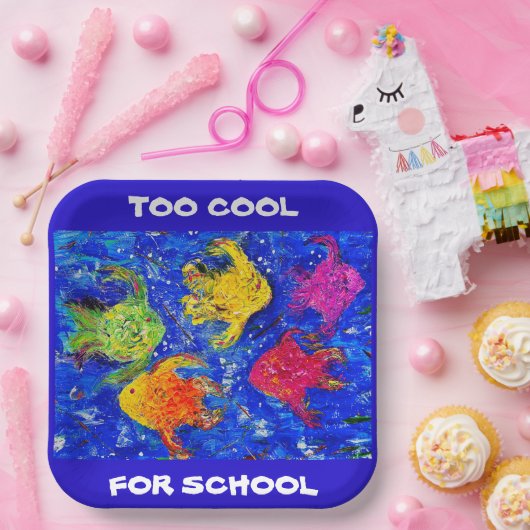 TE COOL VOOR SCHOOL VIERKANT PAPIER BORD (Feest)