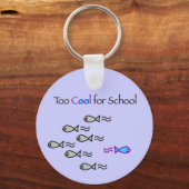 Te Cool voor School - Vis Sleutelhanger (Voorkant)