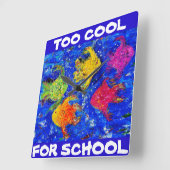 Te cool voor school wandklok (Hoek)
