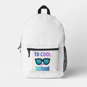 Te cool voor schooltas pack 😎 bedrukte rugzak