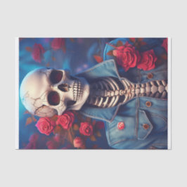 Te cool voor Skull, Denim Skelet met Attitude Tissuepapier