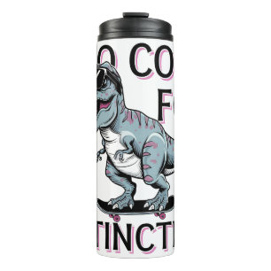 Te cool voor uitsterven T-Rex Skater - Funny Dino Thermosbeker