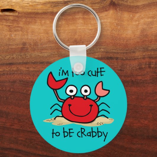 Te Cute Crab Sleutelhanger (Voorkant)