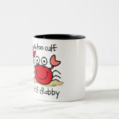 Te Cute Crab Tweekleurige Koffiemok (Voorkant rechts)