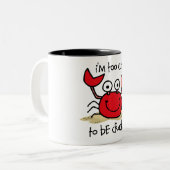 Te Cute Crab Tweekleurige Koffiemok (Voorkant links)
