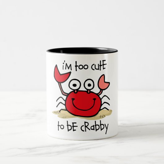 Te Cute Crab Tweekleurige Koffiemok (Center)