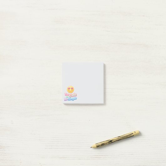 Te Cute Emoji Post-it® Notes (Op bureau)